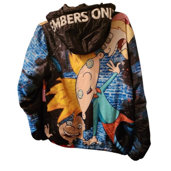 Members Only Nickelodeon Hey Arnold Mens Jacket Large - Picture 2 of 7